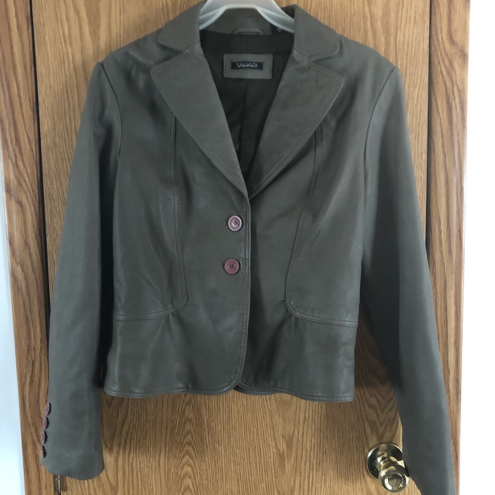Tahari Leather Jacket